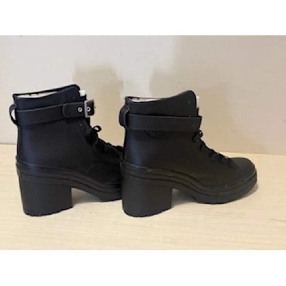 Converse Chuck 70 De Luxe Heel Hi Black Platform Buckle Boots A12208C - Picture 4 of 9
